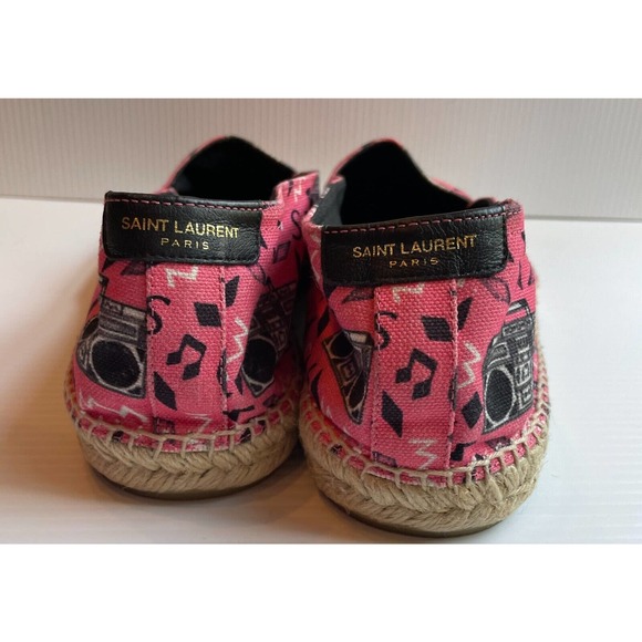 $500 Saint Laurent Paris Pink Radio Canvas Espadrilles Authentic US 13 EU 45 NEW main image 7